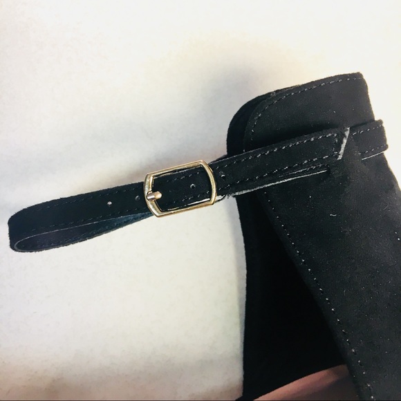 Last Pair! Pointed Toe Ankle Strap D'Orsay Flats - Picture 6 of 7